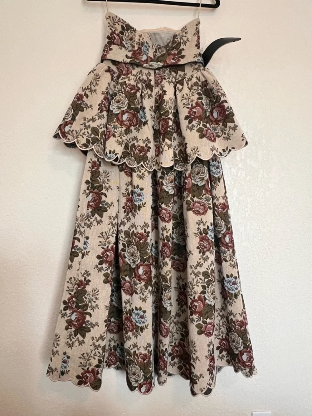 Mable Floral Tapestry Strapless Dress - Picture 4 of 7